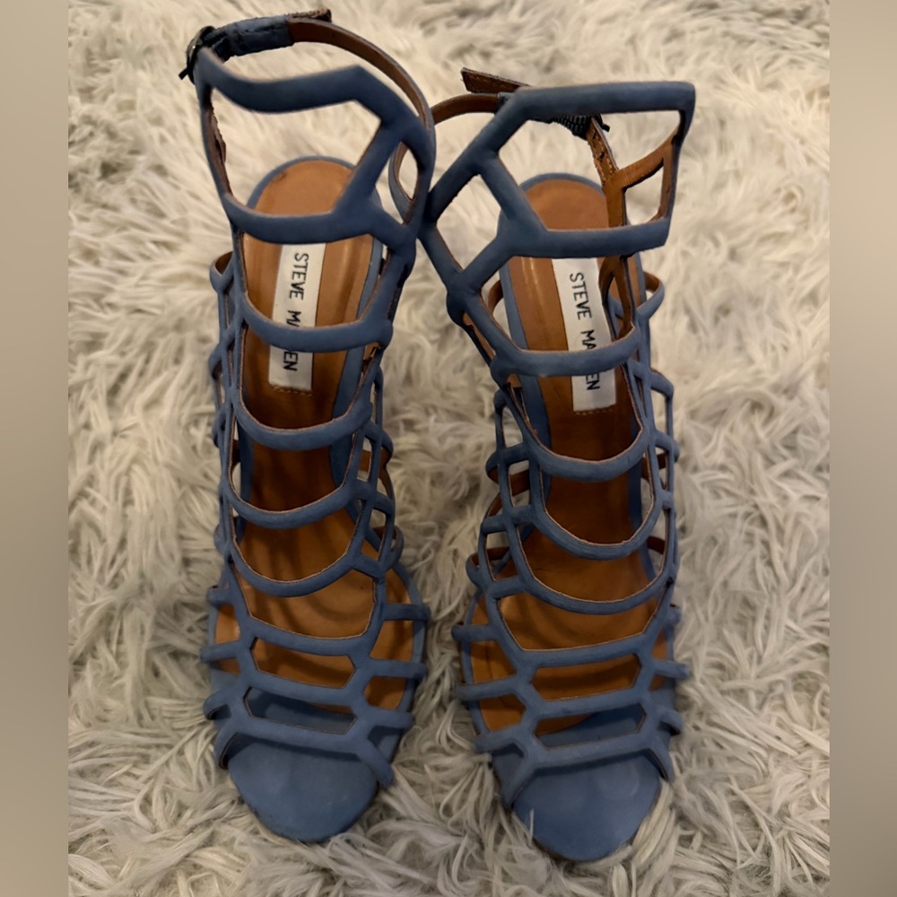 Steve Madden Strappy Blue Heels